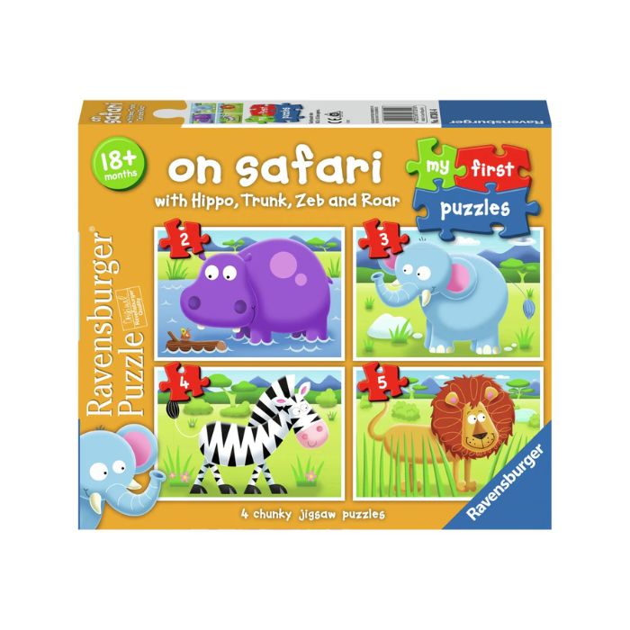 Casse-tête Ravensburger 2 à 5 morceaux on safari (boîte de 4)