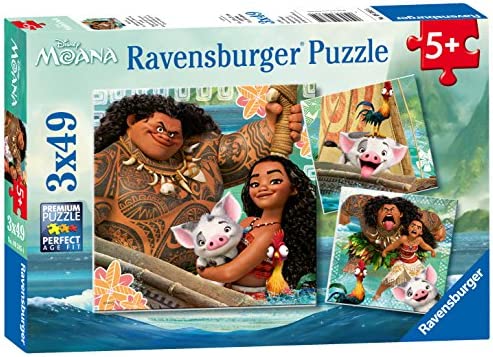 Casse-tête Ravensburger 49 morceaux Moana 2 la légende au bout du monde (5 ans et plus, boîte de 3)