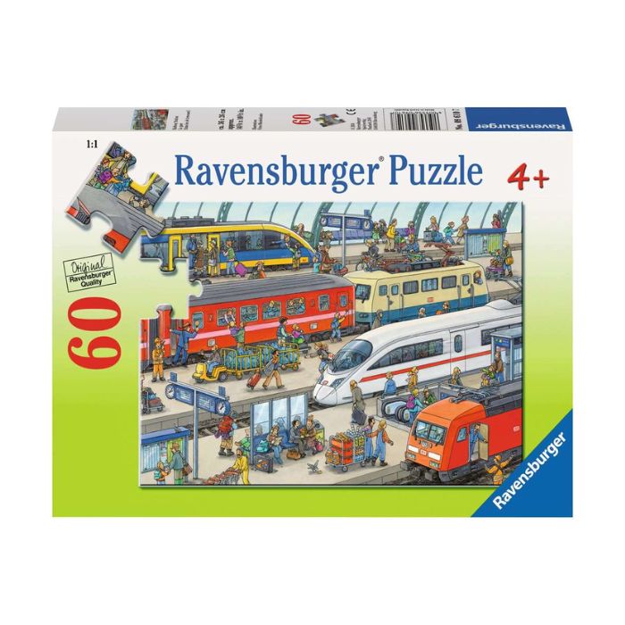 Casse-tête Ravensburger 60 morceaux à la gare des trains
