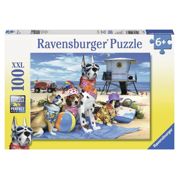 Casse-tête Ravensburger 100 morceaux les chiens ne sont pas sur la plage