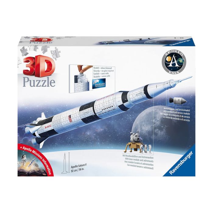 Casse-tête 3D Ravensburger 440 morceaux lance-fusée Apollo (8 ans et +)