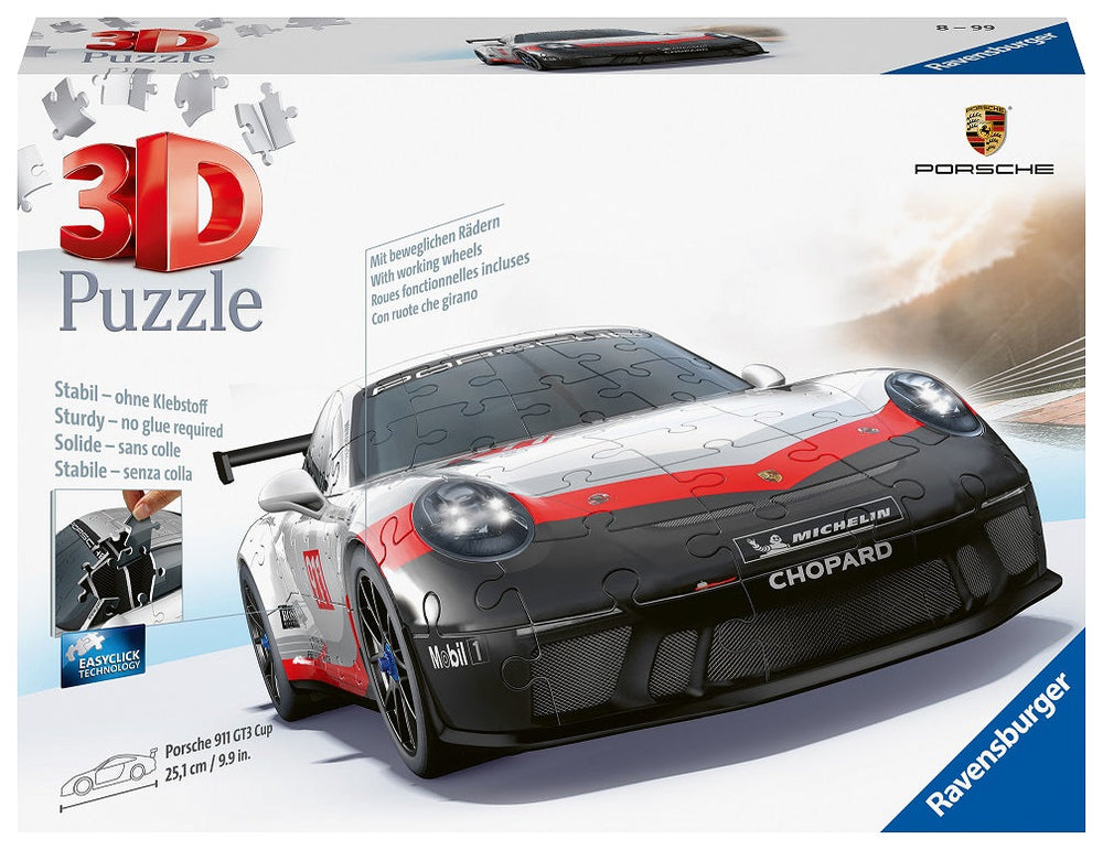 Casse-tête 3D Ravensburger 152 morceaux Porsche 911 GT3 (8 ans et +)