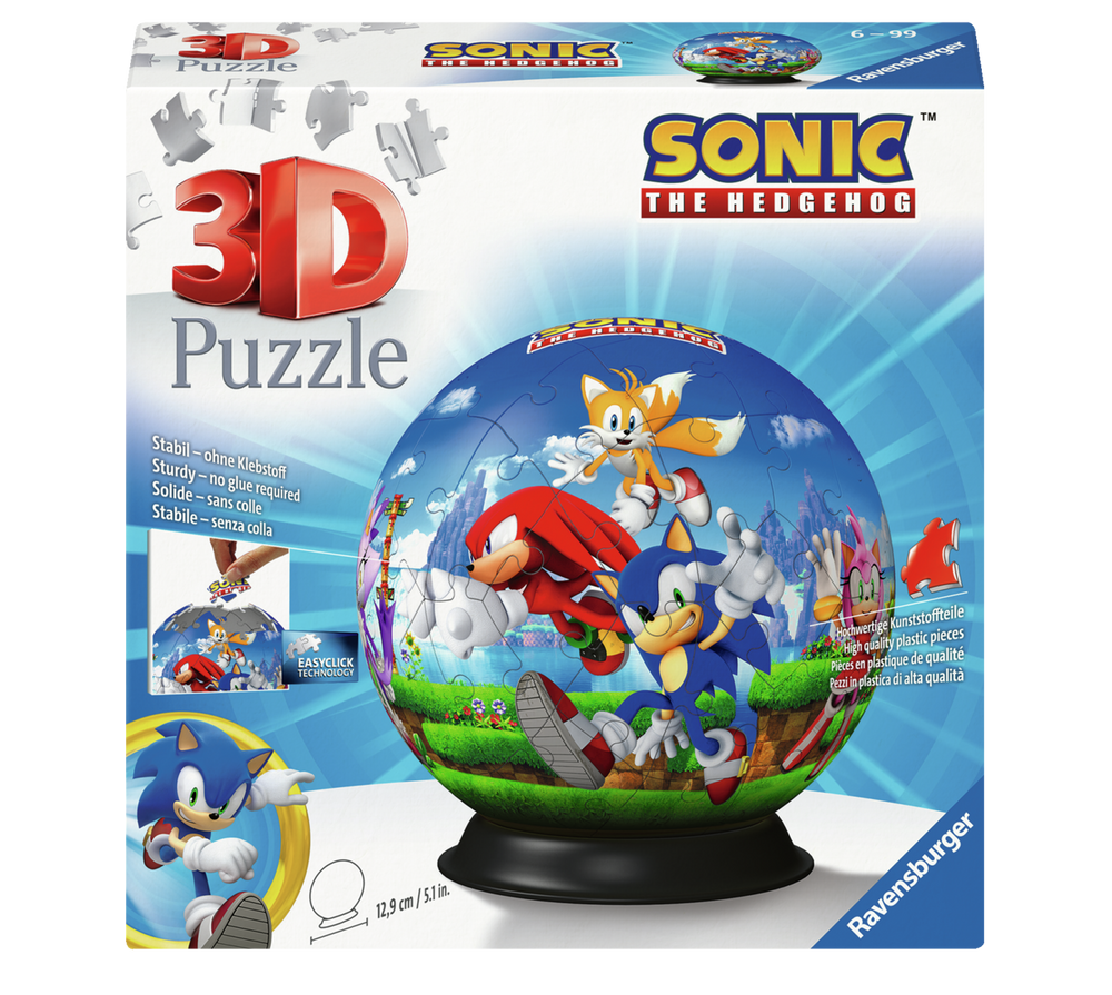 Casse-tête Ravensburger 3D sphérique 72 morceaux Sonic le hérisson