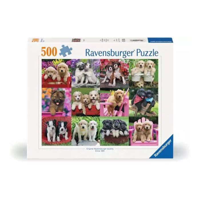 Casse-tête Ravensburger 500 morceaux chiots mignons