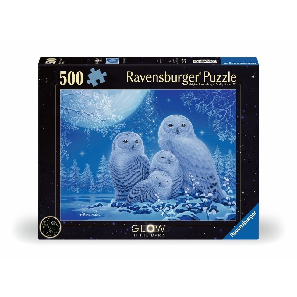 Casse-tête 500 morceaux (brillent dans le noir) chouette au clair de lune