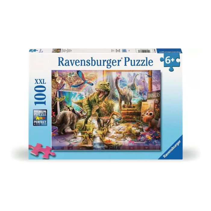 Casse-tête Ravensburger 100 morceaux dinosaure en fuite