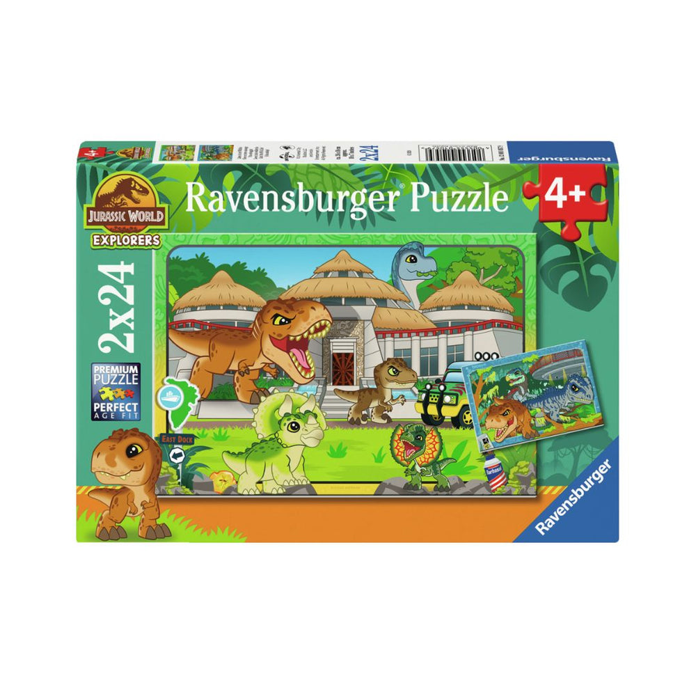 Casse-tête Ravensburger 24 morceaux Monde jurassique - Vivre en terre sauvage (boîte de 2)