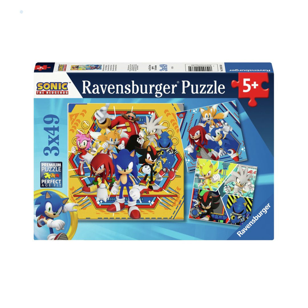 Casse-tête Ravensburger 49 morceaux Les aventures de Sonic (boîte de 3)