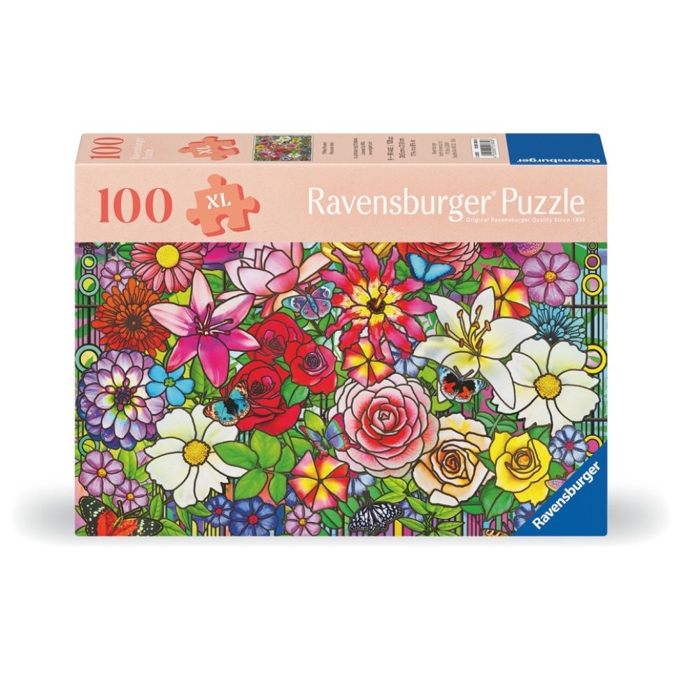 Casse-tête 100 morceaux XL fleurs de Tiffany
