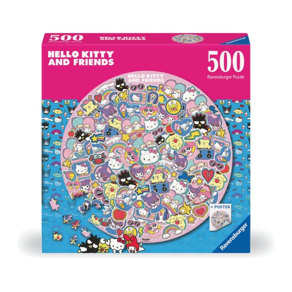 Casse-tête rond 500 morceaux Hello Kitty and Friends