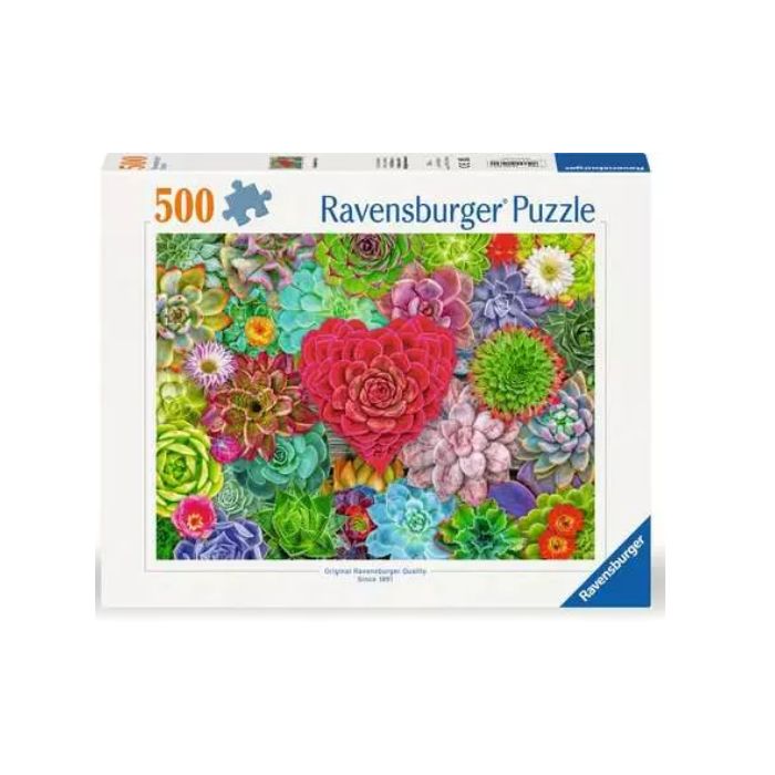 Casse-tête Ravensburger 500 morceaux amoureux des succulentes
