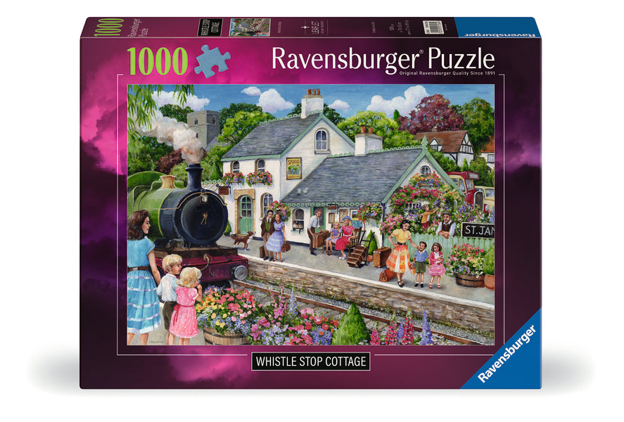 Casse-tête Ravensburger 1000 morceaux cottage du train siffleur
