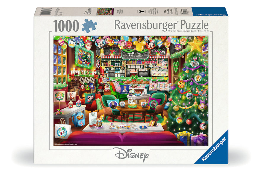 Casse-tête Ravensburger 1000 morceaux Disney café de Noël
