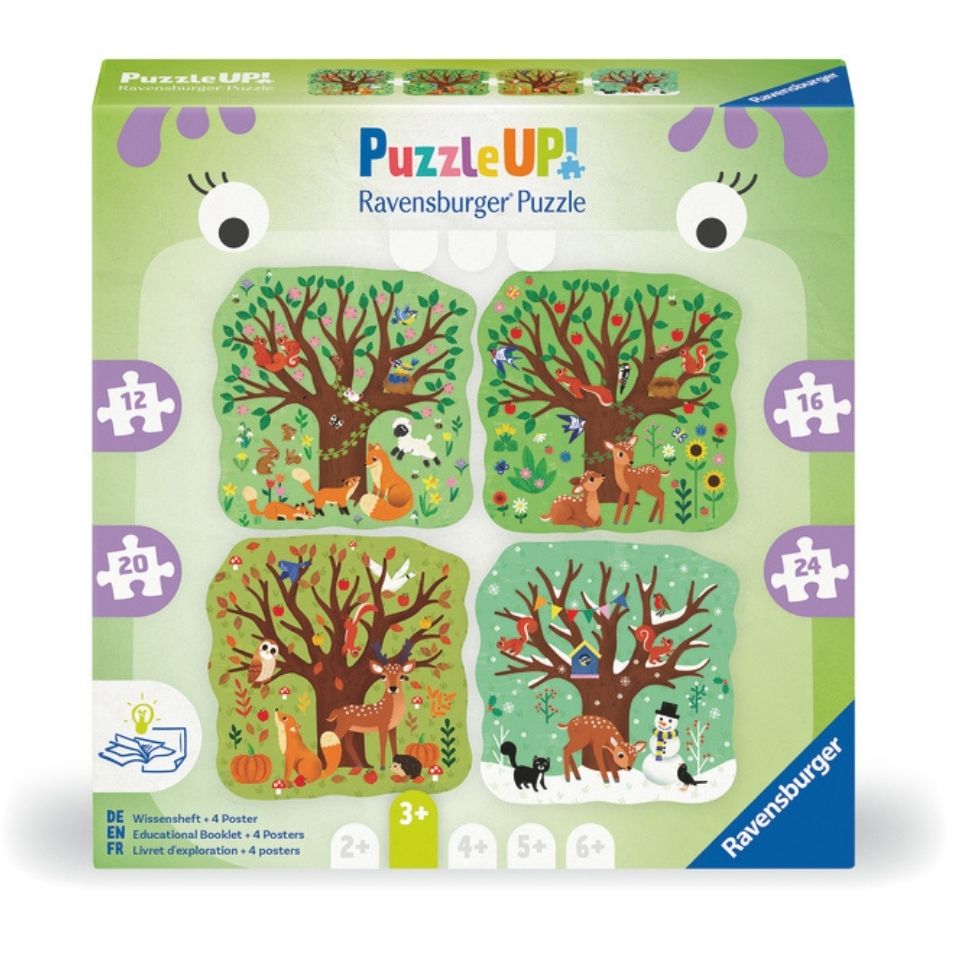 Casse-tête PuzzleUp! 12 à 24 morceaux quatre saisons (3 ans +, boîte de 4)
