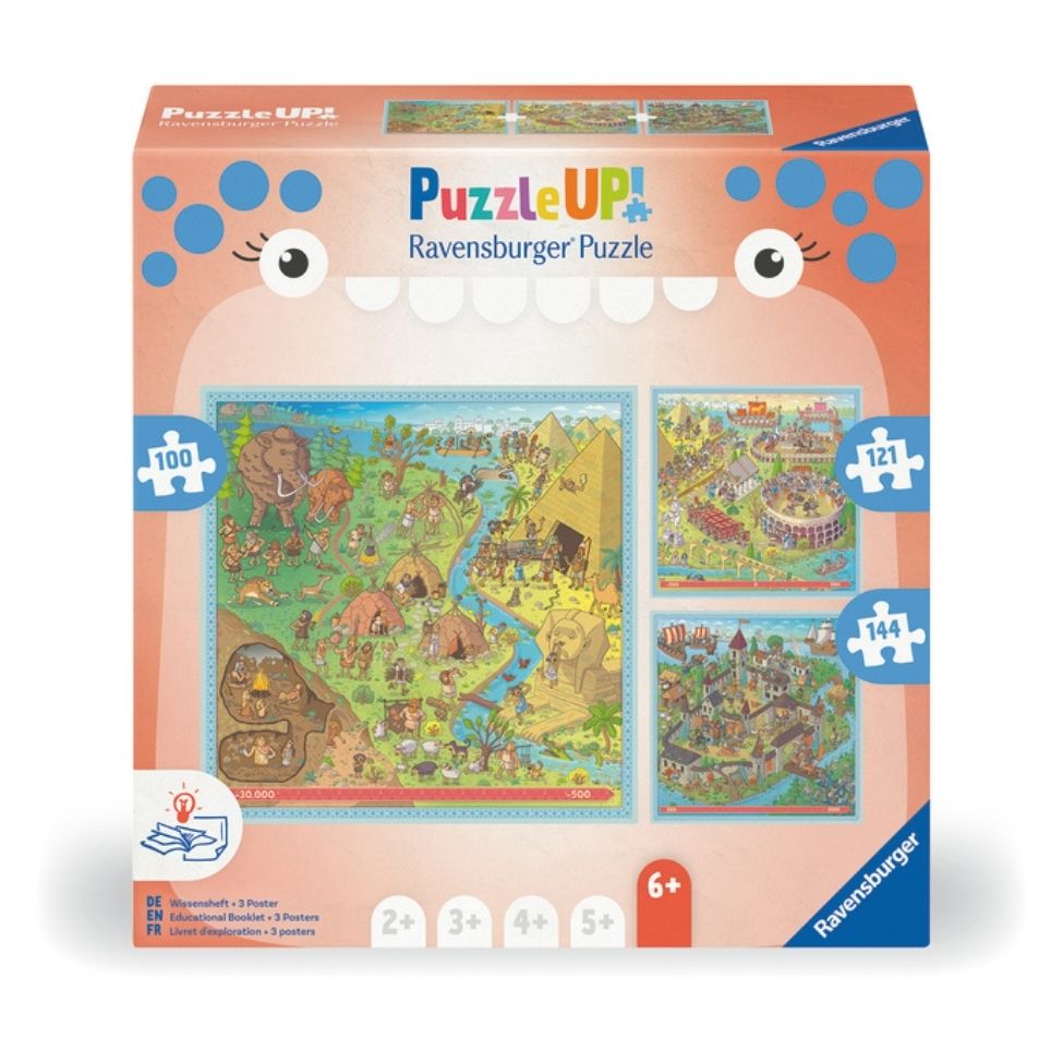Casse-tête PuzzleUp! 100 à 144 morceaux histoire (6 ans +, boîte de 3)