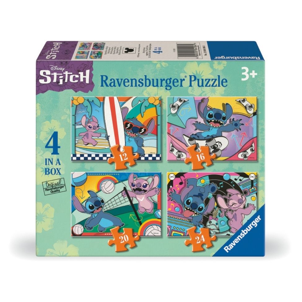 Casse-tête 12 à 24 morceaux Stitch (3 ans +, boîte de 4)