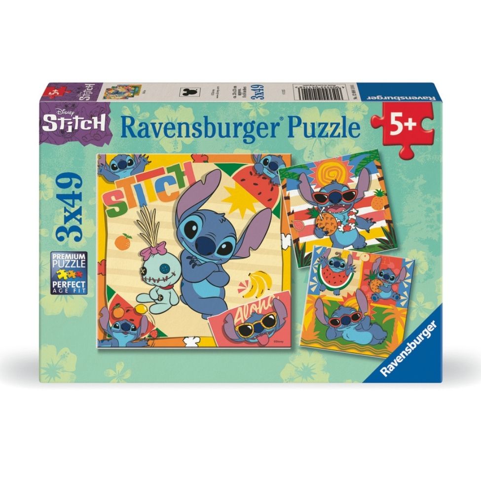 Casse-tête 49 morceaux Stitch (5 ans +, boîte de 3)