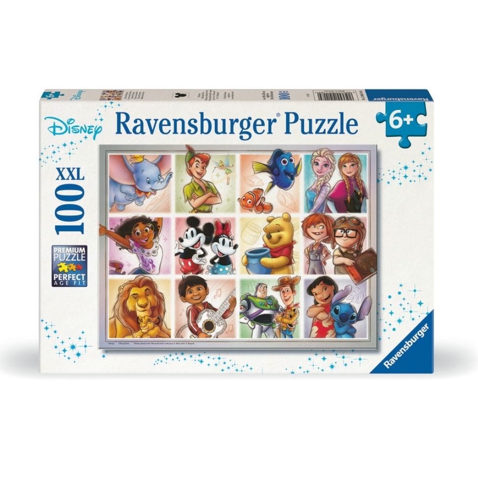 Casse-tête 100 morceaux XXL personnages de Disney multiples (6 ans +)
