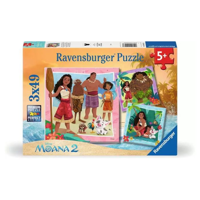 Casse-tête Ravensburger 49 morceaux Moana 2 vers de nouvelles aventures (boîte de 3)