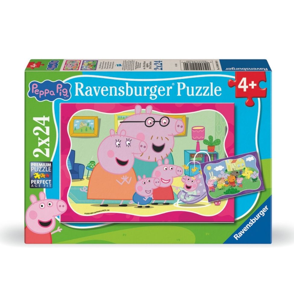 Casse-tête 24 morceaux Peppa Pig (4 ans +, boîte de 2)
