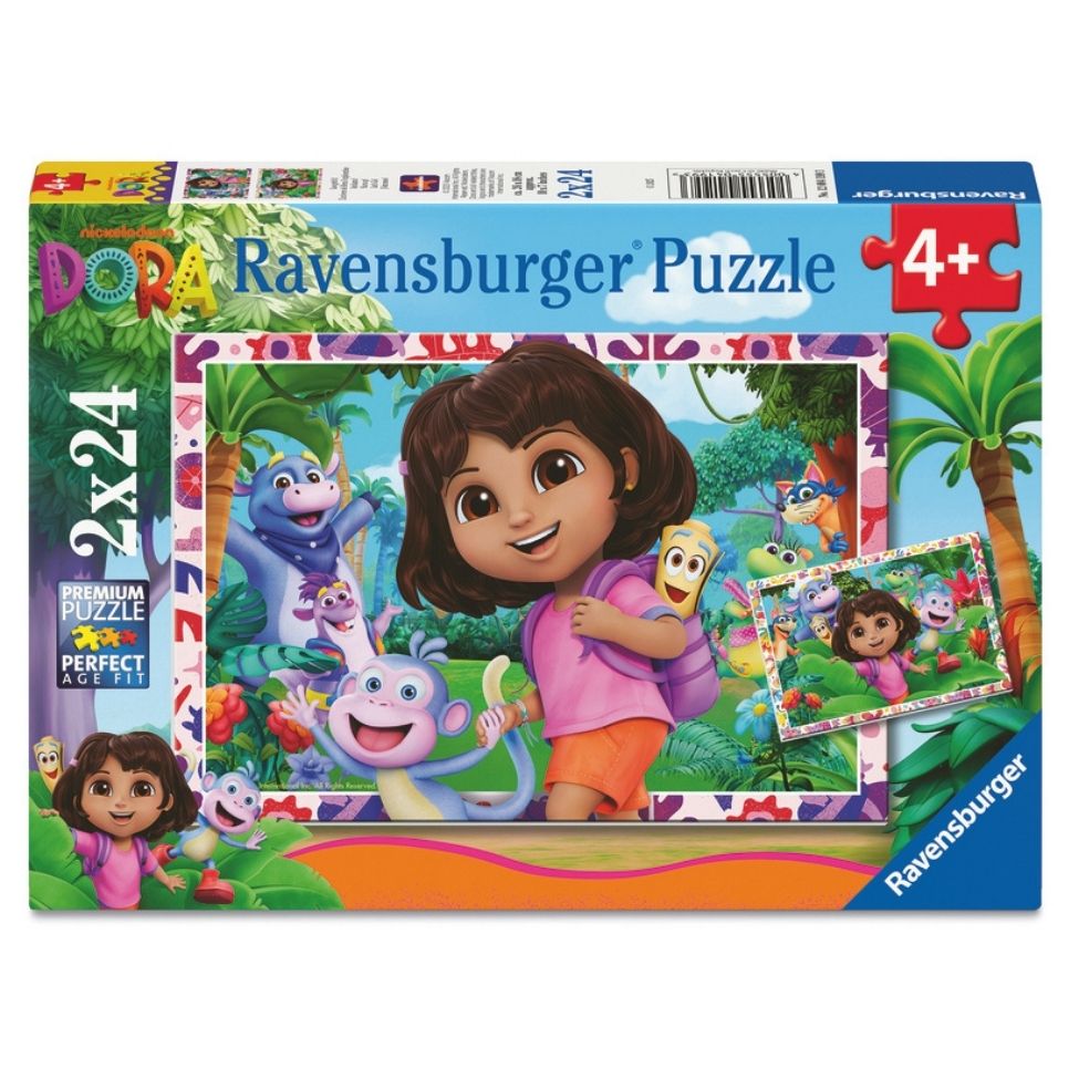 Casse-tête 24 morceaux Dora l'exploratrice (4 ans +, boîte de 2)