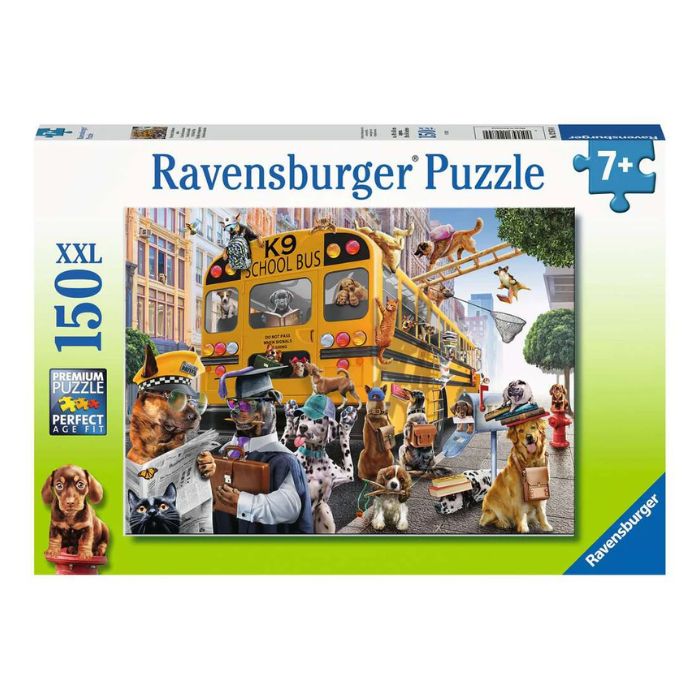 Casse-tête Ravensburger 150 morceaux chiens et bus scolaire (7 ans et +)