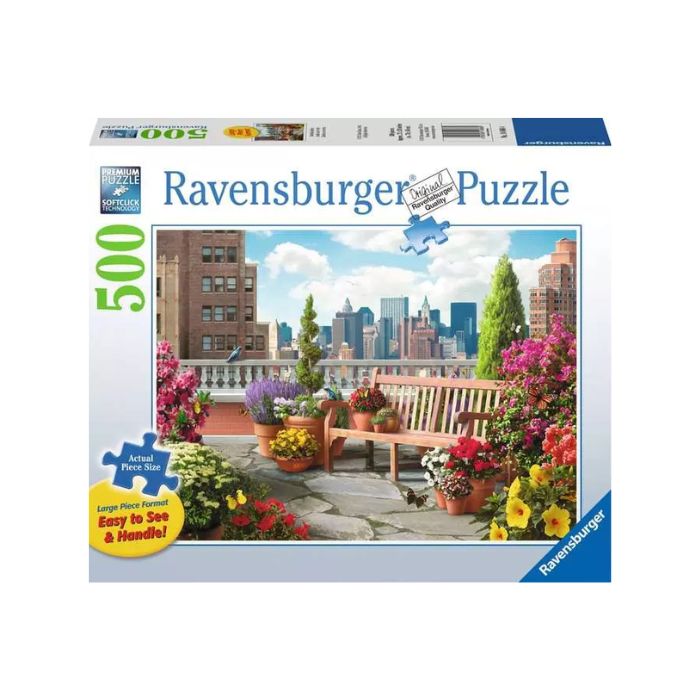 Casse-tête Ravensburger 500 morceaux jardin sur le toit