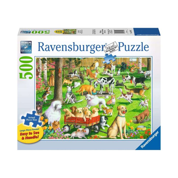 Casse-tête Ravensburger 500 morceaux au parc à chiens
