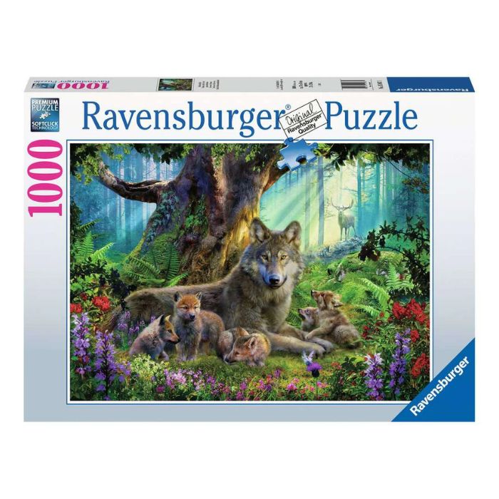 Casse-tête Ravensburger 1000 morceaux loups dans la forêt