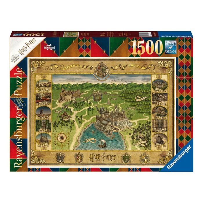 Casse-tête Ravensburger 1500 morceaux carte de Poudlard Harry Potter