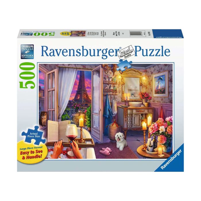 Casse-tête Ravensburger 500 morceaux dans la baignoire