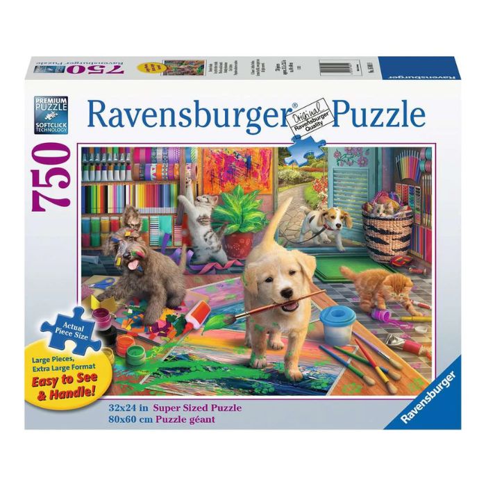 Casse-tête Ravensburger750 morceaux chiots créatifs
