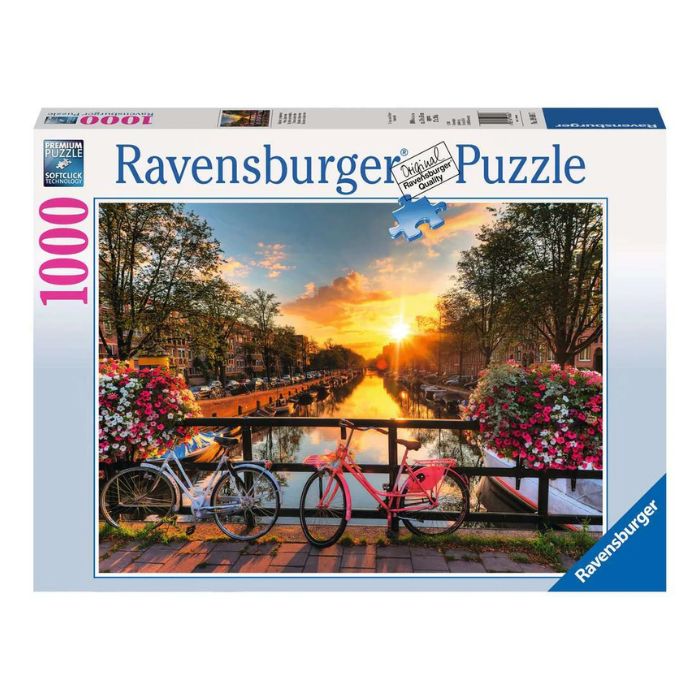 Casse-tête Ravensburger 1000 morceaux vélos à Amsterdam