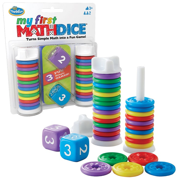 Jeu MathDice empilable pour compter (3 ans et plus)
