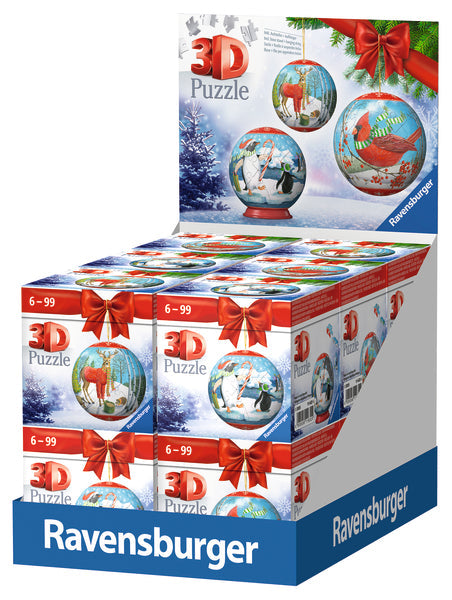 Casse-tête Ravensburger 3D boule de Noël animaux festif