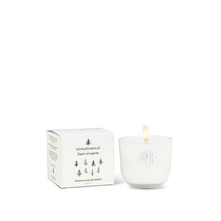 Chandelle 2 oz Aromabotanical Sapin et cyprès