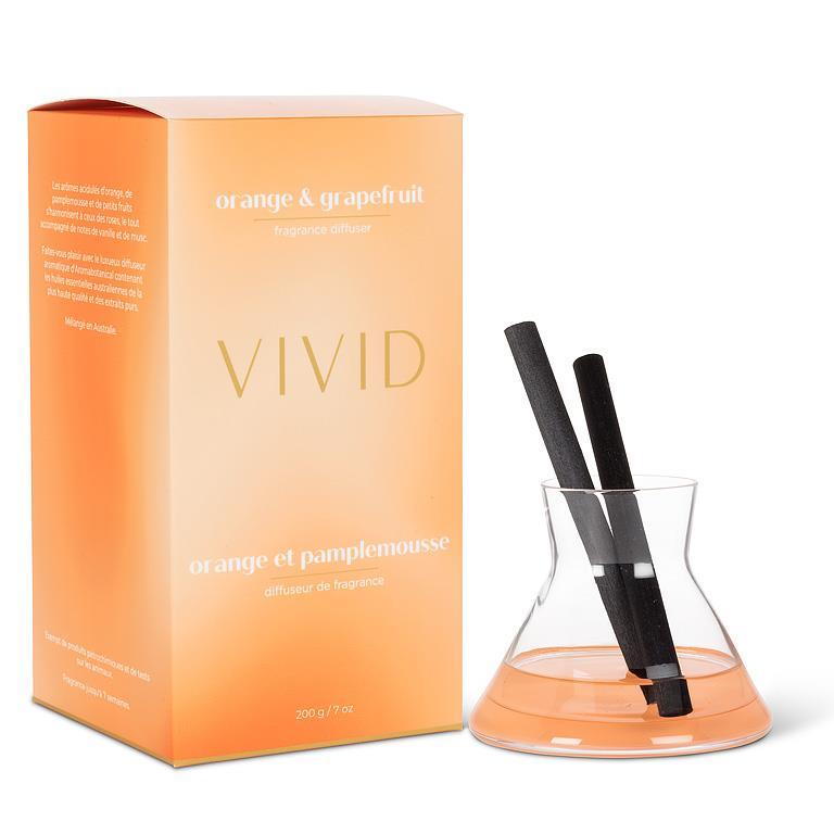 Diffuseur à roseaux moderne 5,5 po Vivid orange et pamplemousse