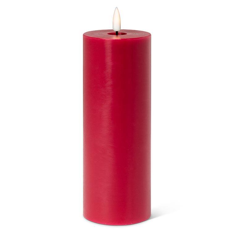 Chandelle pilier DEL 3 po x 8 po rouge