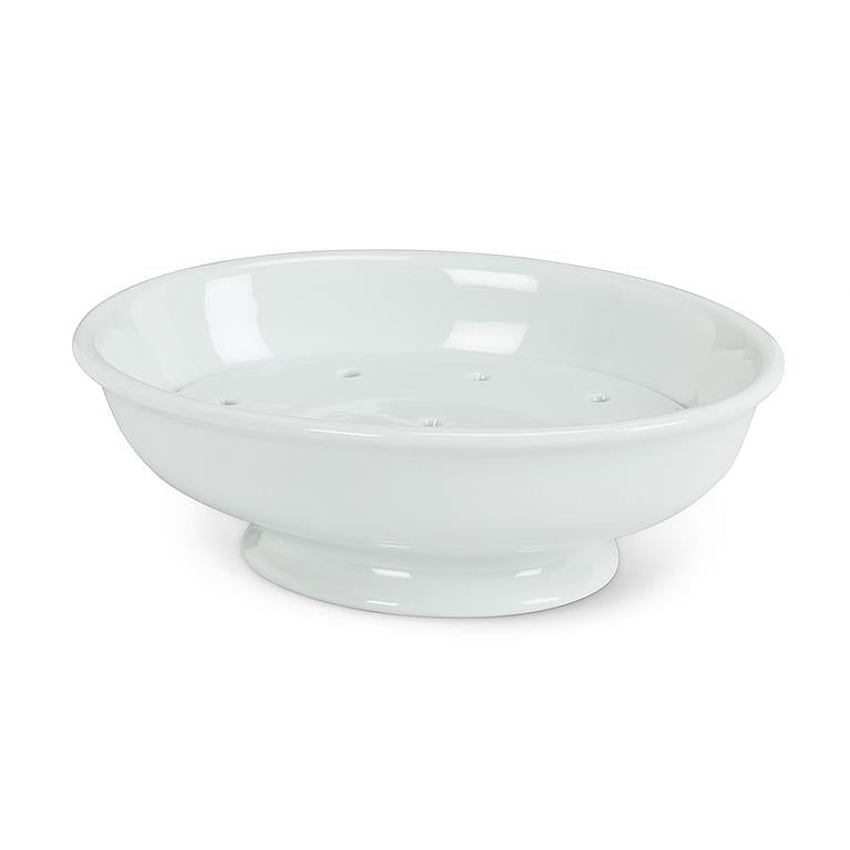 Porte-savon 5,5 pouces vintage blanc 2 morceaux