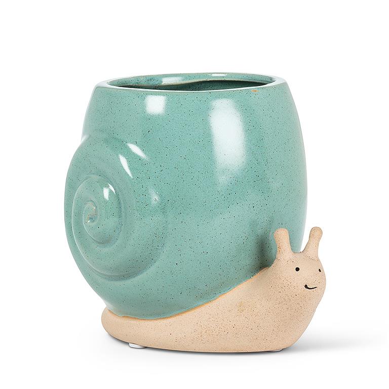 Pot à plante 5 po escargot turquoise