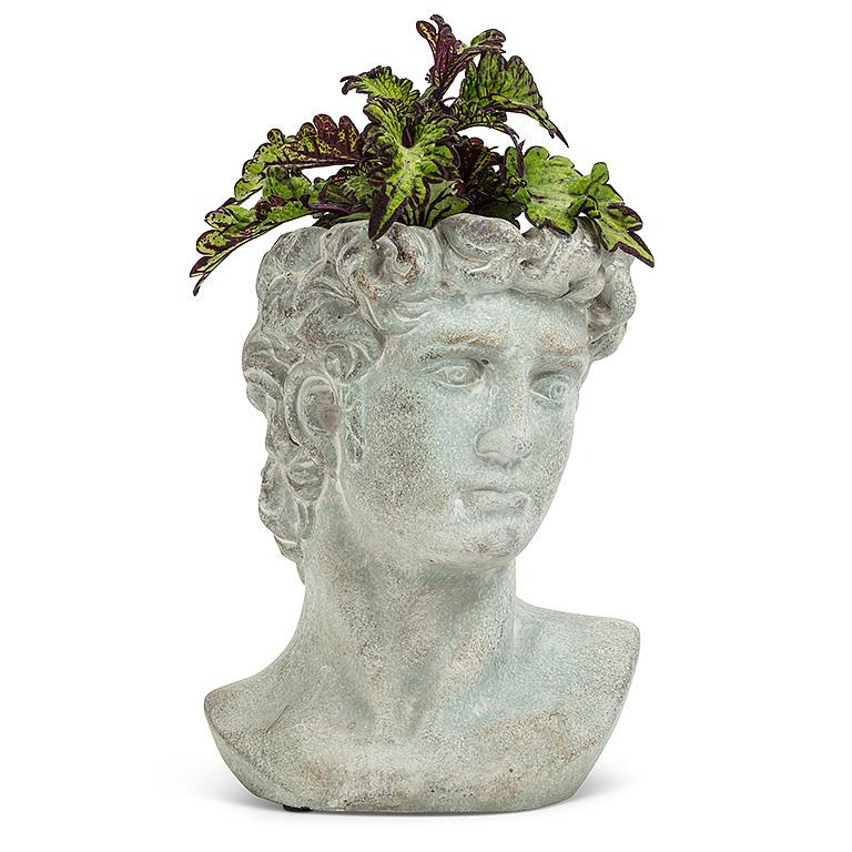 Cache-pot 9 po tête d'homme