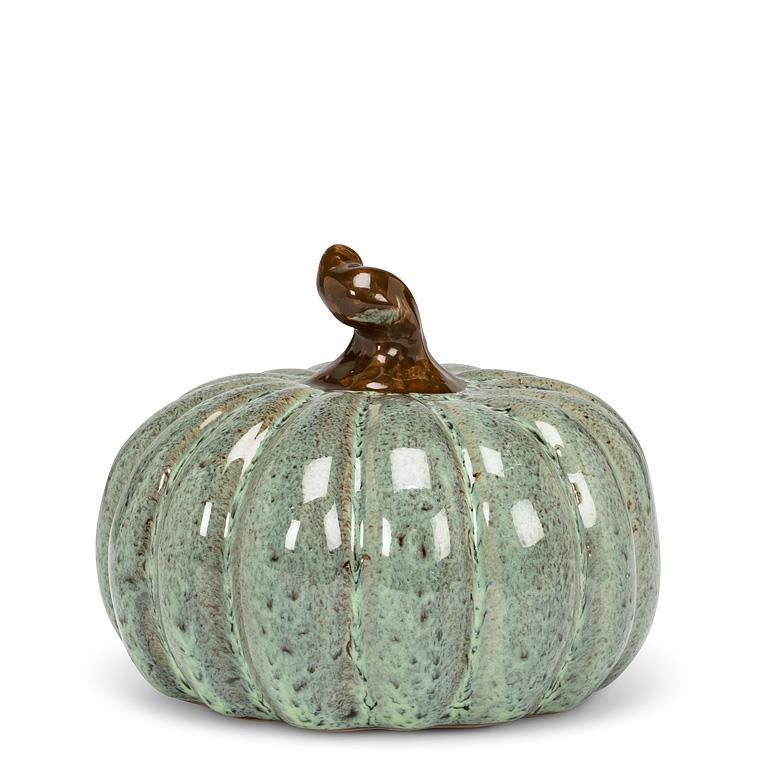 Citrouille en porcelaine 3 po verte