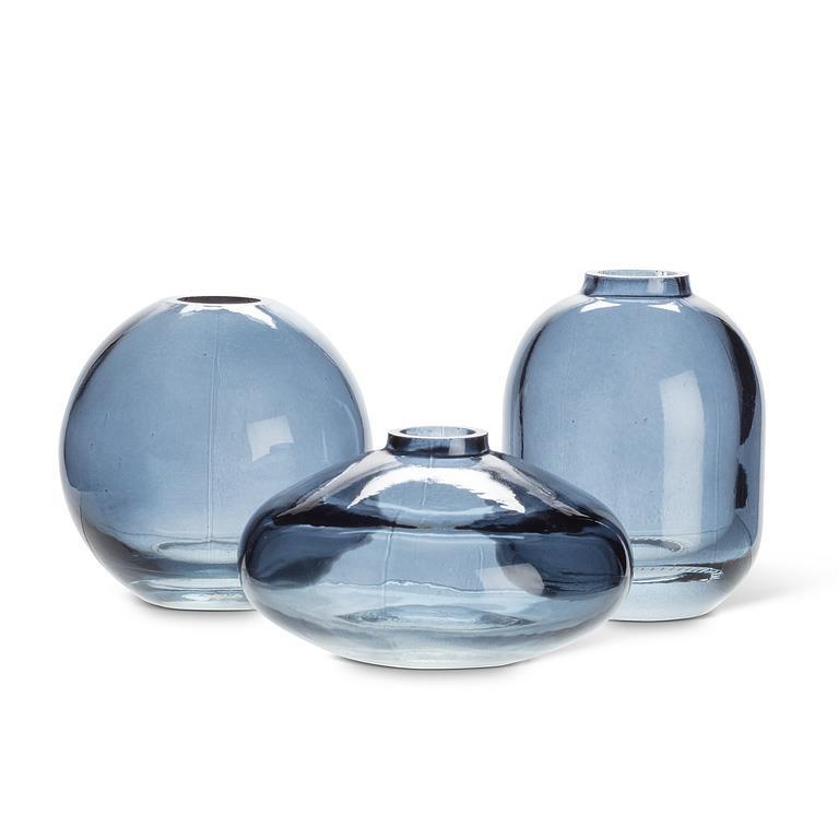 Vase 3 po bleu foncé