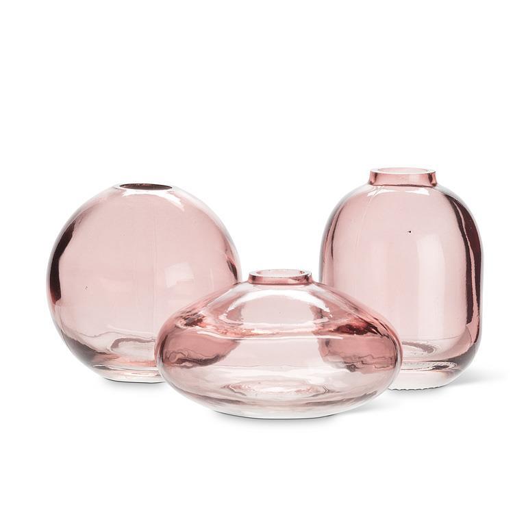 Vase 3 po rose foncé