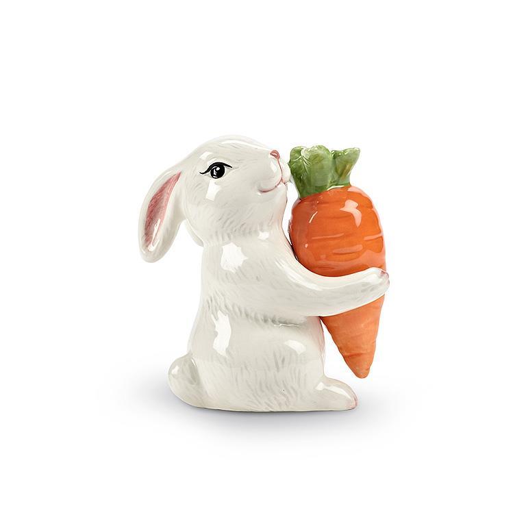 Ensemble de salière et poivrière 3,5 po lapin et carotte