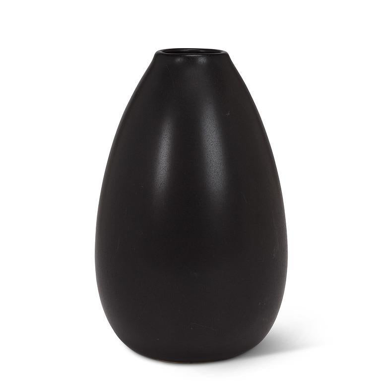 Vase en grès 4,5 po noir