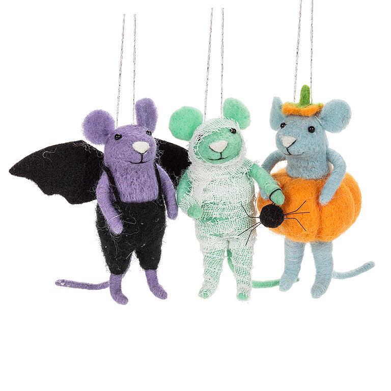 Ornement en feutre 5 po souris déguisée