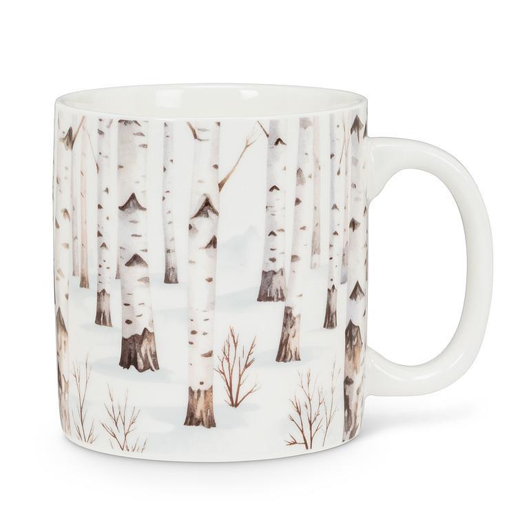 Tasse à café en porcelaine 16 oz bouleaux