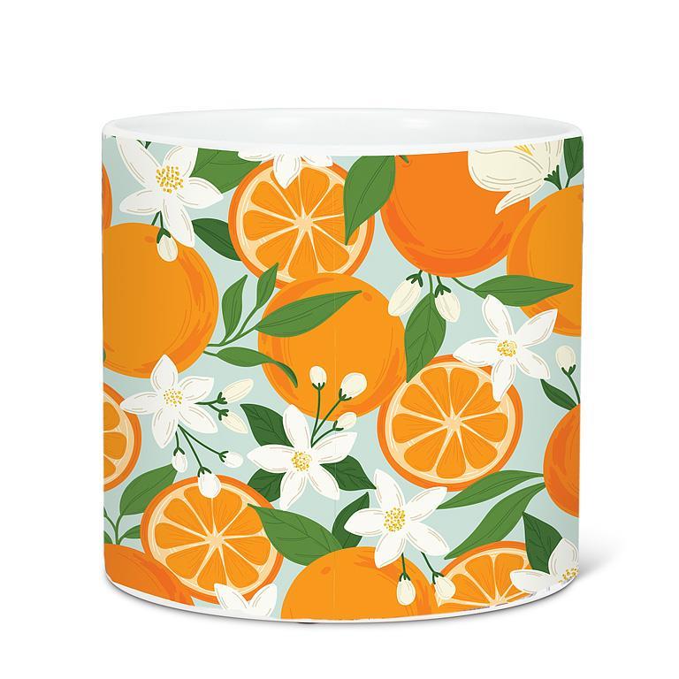Cache-pot en céramique 6,5 po motif oranges