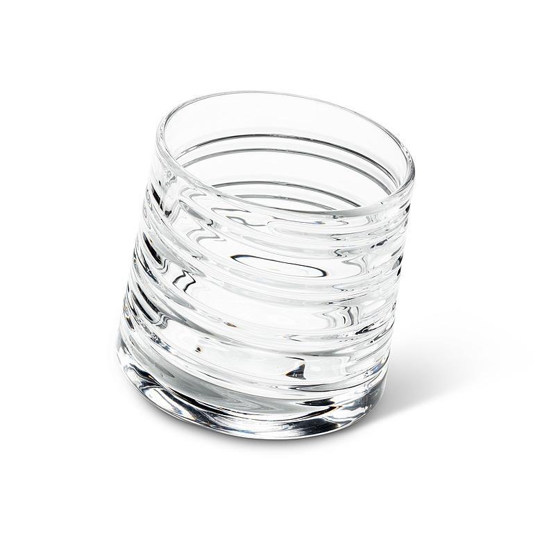 Verre à base roulante 10 oz texture rayée